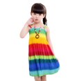 thumbnail image 2 of CHUANK Robe Arc-en-Ciel pour Bébés Filles Princesse Sans Manches Col Halter Tutu de Plage Robe d'Été, 2 of 5
