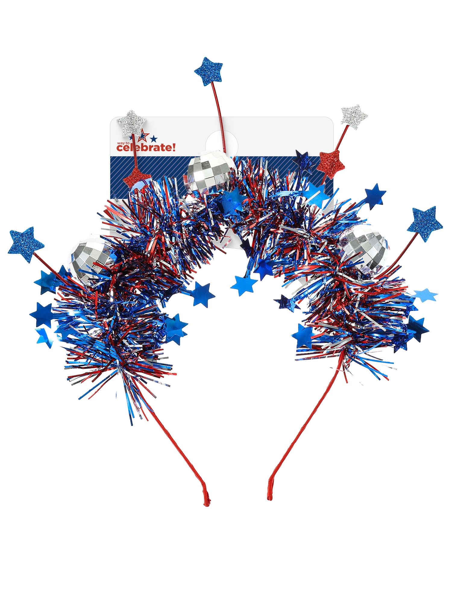 Way to Celebrate Americana Mirrorball Tinsel Headbopper