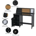 thumbnail image 6 of UTEX Kids Study Desk with Chair, Wooden Study Table for 3-8 Years Old, Student's Workstation & Writing Table (Black), 6 of 7