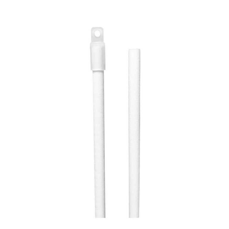 spotblinds 12 Inch Replacement White Wood Blinds Wand Control Rod - Window  Rod with Straight Cut End Wood Wand - S Style Hook, Pack of 2