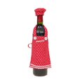 thumbnail image 1 of Decoración festiva de la cena de la fiesta de tapas de champán de vino con delantal navideño, 1 of 5