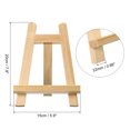 thumbnail image 2 of Unique Bargains 7.9' Mini Wooden Easel Stand, 4 Pack Table Use Triangle Holder for Displaying Photos, Wedding, Wood Color, 2 of 5