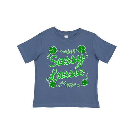

Inktastic Sassy Lassy with Green 4 Leaf Clovers Gift Toddler Boy or Toddler Girl T-Shirt