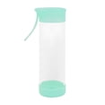 thumbnail image 2 of Clear Water Bottle 14oz / 410ml Wide Mouth Glass Bottles with Strap, Lids for Juicing, Smoothies, Infused Water, Beverage Storage, Blue, 2 of 7