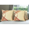 thumbnail image 6 of Ambesonne Modern Throw Pillow Cover 4 Pack, Abstract Curvy Stripes, 16", Multicolor, 6 of 7