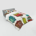 thumbnail image 3 of Ambesonne Hipster Bedding Set 3 Pcs, Colorful Suitcases, Twin XL, Multicolor, 3 of 3
