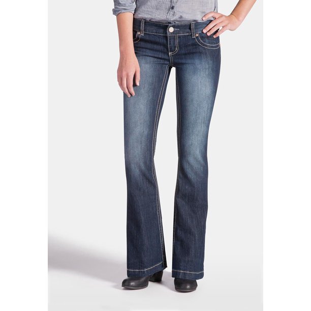 maurices - Maurices Womens Dark Wash Low Rise Straight Flare Boot Cut ...