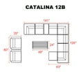 thumbnail image 3 of Catalina 12 Piece Outdoor Wicker Patio Furniture Set 12b, 3 of 6