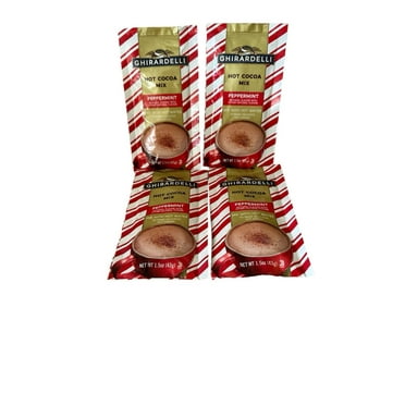 4 Pk Ghirardelli Peppermint Hot Cocoa Mix , 1.5 oz Packet (4 pks)