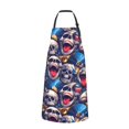 thumbnail image 2 of Pofeuu rock Skull blue record Print Waterproof Apron with Pockets Adjustable Cooking Aprons Kitchen Bib for Baking Household Cleaning, 2 of 8
