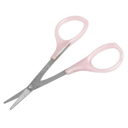 Unique Bargains Handy Metal Hair Trimmer Eyebrow Scissors Shaper w Plastic Handle