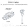 thumbnail image 5 of Rosec Jewels Vintage Engagement Ring - Lab Grown Diamond Halo Ring - EF-VS Quality Certified, 14K White Gold, US 10.50, 5 of 8