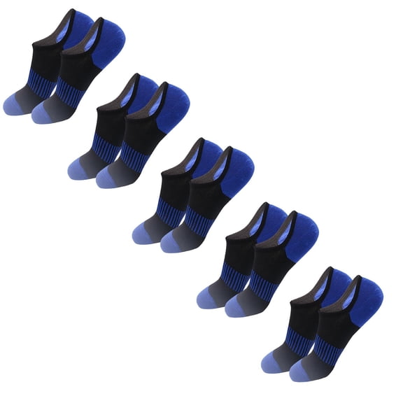 CNEJRHG No Show Socks Compression Casual Socks for Men Women Cotton No Slide Low Cut Size 8-10,5 Pairs Reinforced Mesh Short Socks Dark Blue