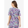 thumbnail image 2 of Woman Within Plus Size Perfect Printed Short-Sleeve V-Neck Tunic, 2 of 6