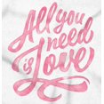 thumbnail image 2 of All You Need Love Cute Romantic Quote Women's Long Sleeve T Shirt Brisco Brands X, 2 of 6