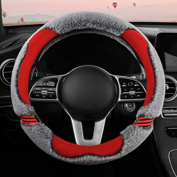 FHBVT Car Steering Wheel Cover Warm Non-Slip Handlebar Cover for Winter, Antifreeze Protection with Soft Feel, Stylish Design for Safe and Comfortable Driving, Universal Fit for All Cars