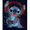 thumbnail image 2 of Junior's Lilo & Stitch Red and Blue Gamer Graphic Tee Navy Blue 2X Large, 2 of 3