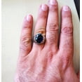 thumbnail image 4 of Blue Sapphire Mens Ring, Natural Blue Sapphire, September Birthstone Sapphire, Silver Jewelry, 925 Silver Ring, Birthday Gift, Heavy Mens Ring, Arabic Oxidized Mans Ring, Christmas, Mens Signet Ring, 4 of 6