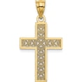 thumbnail image 4 of 14K Yellow Gold D/C Edge And Filigree Center Cross Charm (21.75 X 16) Made In United States k8569, 4 of 5