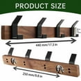 thumbnail image 3 of SLUOHZXI Rectangular Wall-Mounted Farmhouse Coat Rack, 1 Hook, Light Walnut, 3 of 9