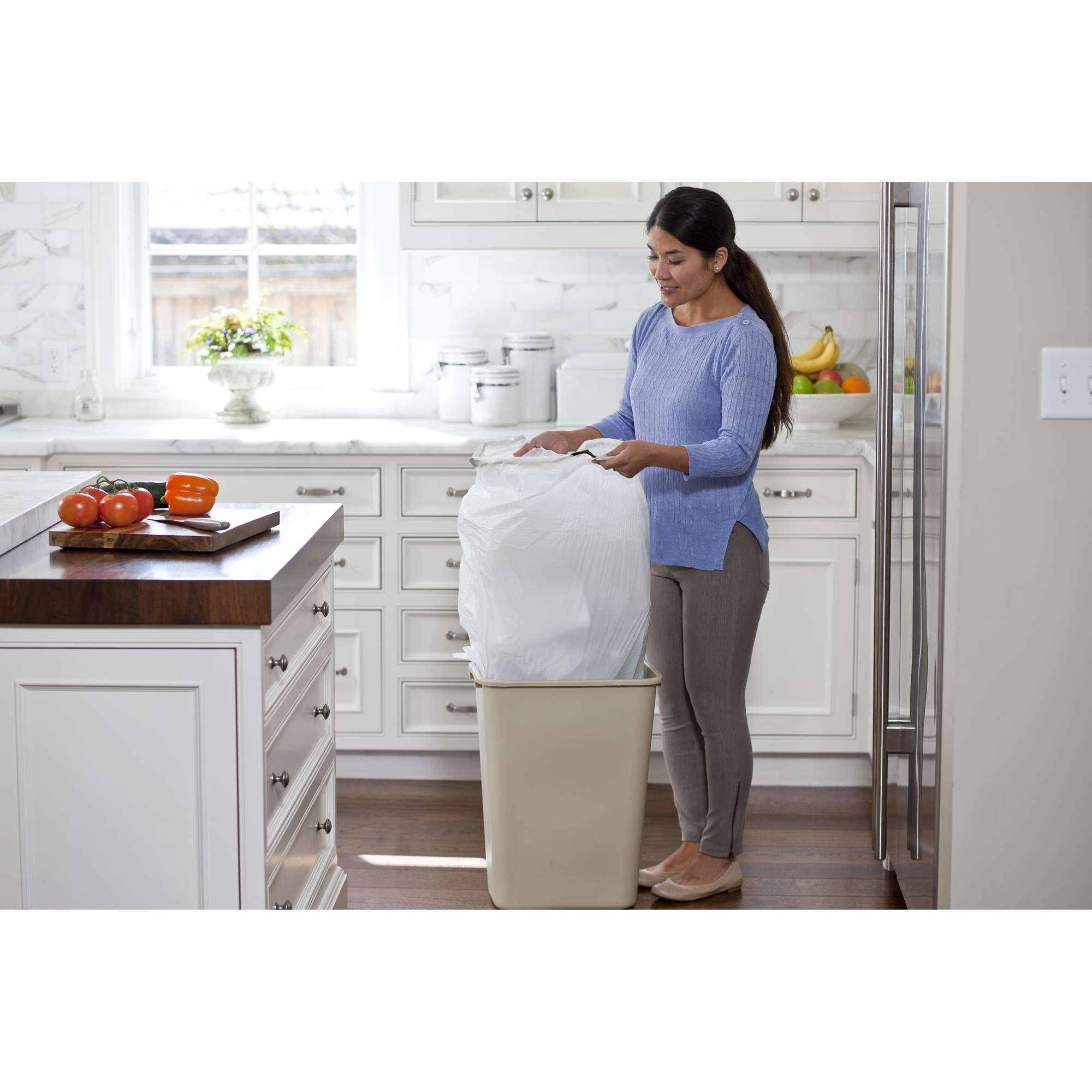 Cand 13 Gallon Clear Kitchen Garbage Bags, 110 Counts