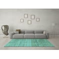 thumbnail image 3 of Ahgly Company Indoor Round Abstract Light Blue Modern Area Rugs, 4' Round, 3 of 4