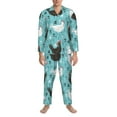 thumbnail image 4 of Kll Lovely Roosters Sleepwear Mens Flannel Pajamas,Long Cotton Pj Set, 4 of 9