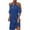 Blue, variant on ICHUANYI Womens Lace Short Sleeve Halter Long Dresses Loose Dress Spring Summer Fashion 2024