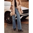 thumbnail image 6 of Wide Leg Jeans for Women High Waisted Stretchy Straight Pants Leg Boyfriend Baggy Jeans Blue L, 6 of 8