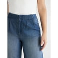 thumbnail image 4 of Sofia Jeans Women's Lightweight Luxe Mid Rise Wide Leg Trousers, 32" Inseam, Sizes 0-20, 4 of 6