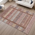 thumbnail image 6 of Addison Rugs Mayfield Premium Machine Washable Transitional Stripes Paprika Rectangle Rug, 3' x 5', 6 of 6