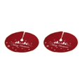thumbnail image 2 of Kearding del árbol de Navidad Decoración del festival Copo de nieve de Navidad Árboles Faldas Vacaciones Año Nuevo Adornos decorativos Rojo oscuro 2piezas, 2 of 6