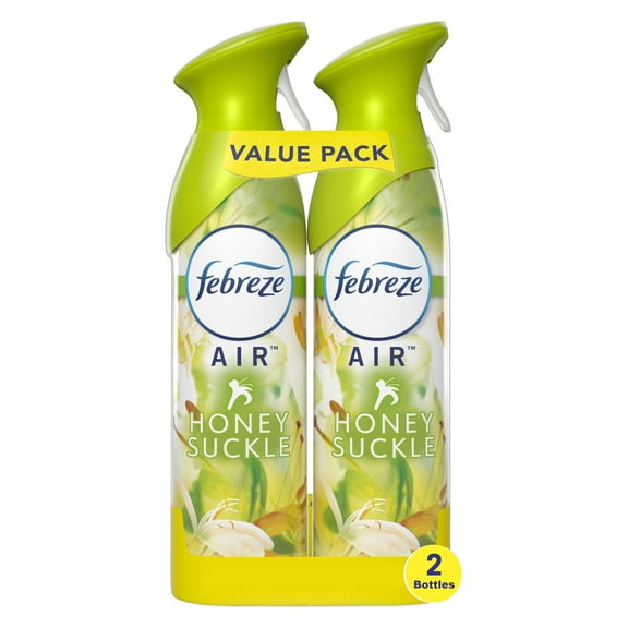 Febreze Air Effects Odor-Eliminating Air Freshener Honeysuckle, 8.8 oz. Aerosol Can, Pack of 2
