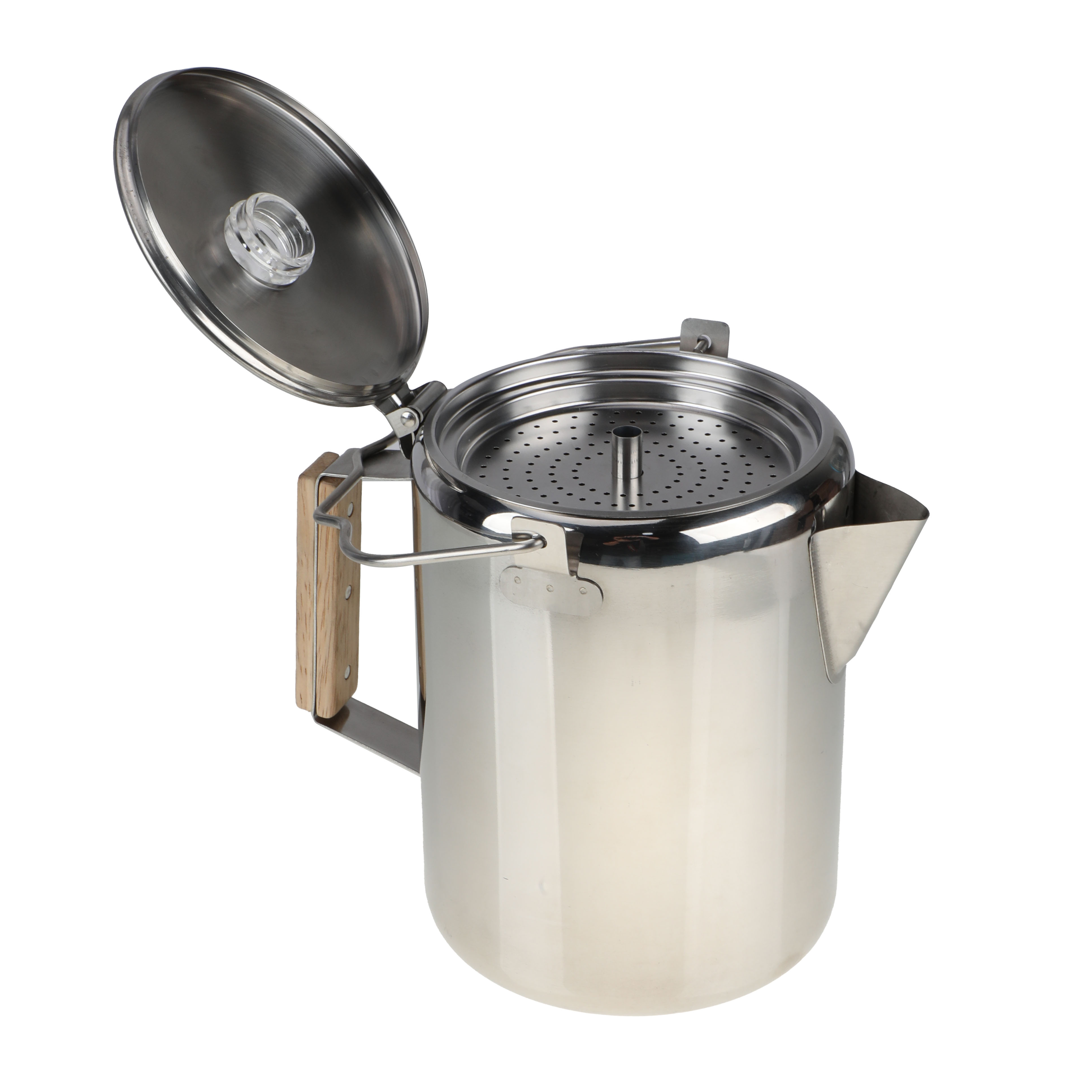 Percolador de acero inoxidable para acampar de 12 tazas 6