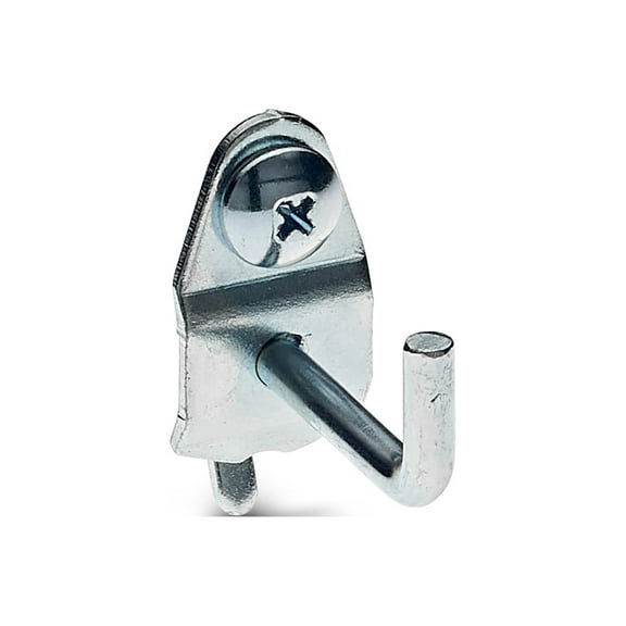 Triton Products 1-1/8 inch Single Rod Steel Pegboard Hook, 90-Degree Bend, 10pk