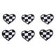 thumbnail image 3 of 100 Uds. Parches en forma de corazón para planchar en rejillas blancas y negras, parches de apliques bordados DIY para bolsas de ropa, 3 of 12