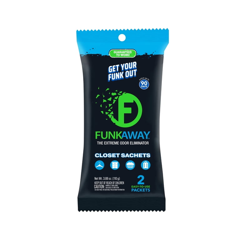 FunkAway Odor Eliminating Closet Sachet - 90 Days Scent Duration