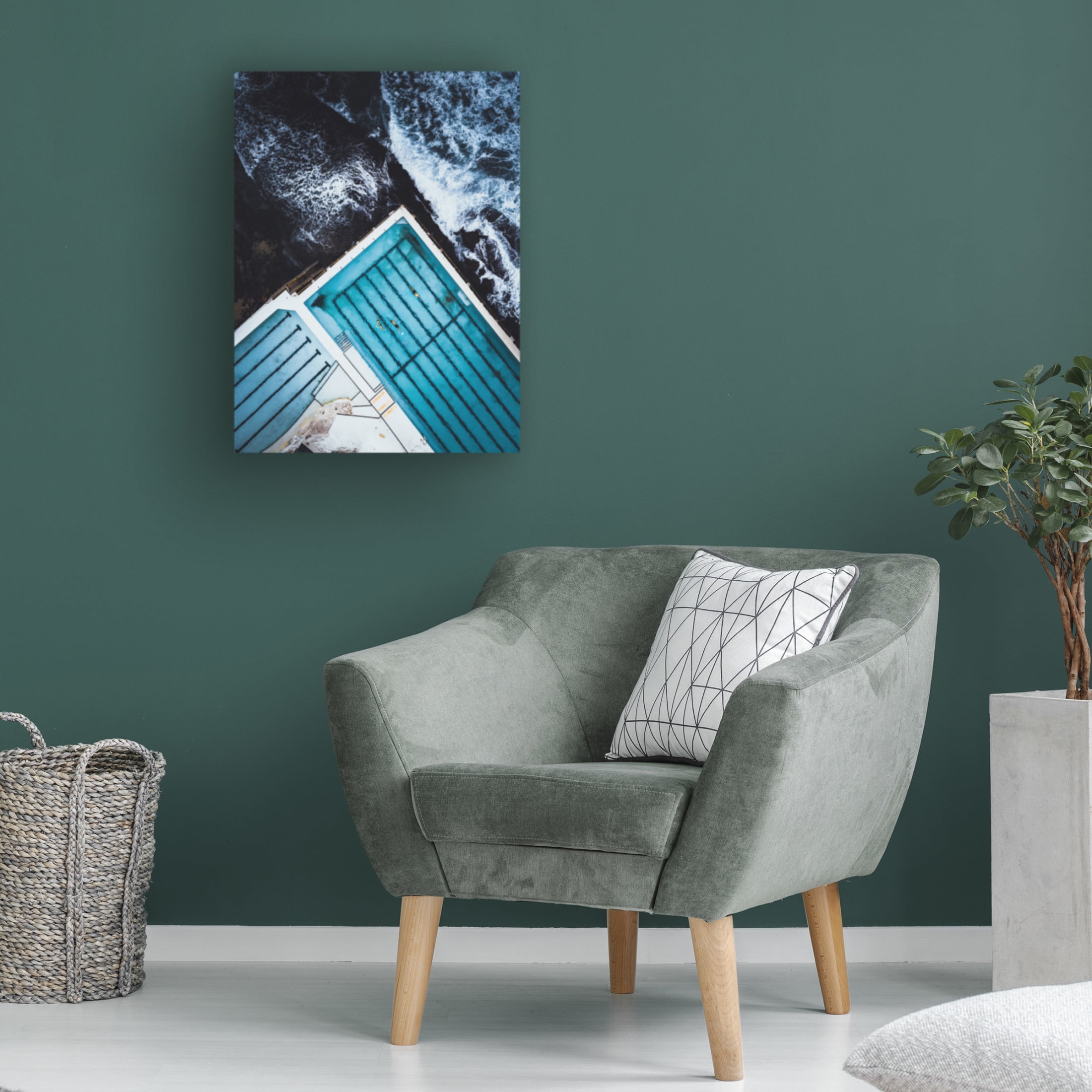 Trademark Fine Art Asad Sarfraz Most famous ocean pool in Australia Canvas Wall Art