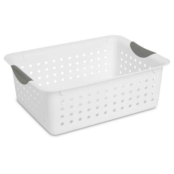 Sterilite Medium Ultra Basket Plastic, White