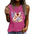 thumbnail image 2 of POROPL Womens Graphic T Shirts ,Cotton Womens Tee Shirts Crew Neck Sleeveless Tops, 2 of 4