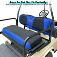 thumbnail image 3 of 10L0L Golf Cart Front Rear Seat Cover Set for EZGO TXT RXV & Club Car DS 2000-up Blue Black, 3 of 9