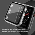 thumbnail image 4 of IBAOLEA 2 Pack Tempered Glass Screen Protector Compatible with Apple Watch 40mm Case, Full Coverage Hard iWatch Case for Series 6/5/4/SE, Silver Bright Silver 40mm Series 6/5/4/SE, 4 of 6
