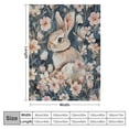 thumbnail image 4 of Orinice Cute Bunny &amp; Red Floral Blanket | Soft Warm Fuzzy Lightweight   Rabbit Throw Blanket Perfect for Couch, Bed, Travel &amp; Outdoor Use, Cozy Blankets for Adults Kids Women Girls   40x50in, 4 of 6