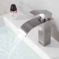 thumbnail image 2 of Grifo monomando TUNC lavabo agua fría caliente cascada acero inoxidable, 2 of 4
