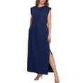 thumbnail image 6 of Cueply Women's Plus Size Maxi Dresses Casual Split Long Sleeveless Dress for Women with Pockets, 6 of 7