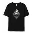 thumbnail image 5 of T Shirts for Women Short Sleeve Cotton Crewneck T-Shirt, Shark with Iceberg Ocean Tee Tops Casual Basic T-Shirts, XS-5XL Black S, 5 of 7
