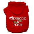 thumbnail image 5 of Christmas Pet Dog and Cat Hoodie Screen Printed, "Aberdoggie  Fetch", 5 of 11