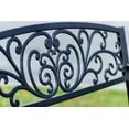 thumbnail image 2 of GARDEN BENCH BLACK SCROLL BACKREST 50 INCH LONG, 2 of 3
