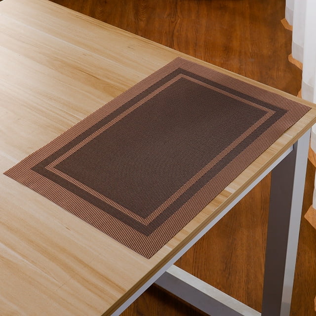 Oleegame 1 Pce Napperon Élégant Napperons Napperons en PVC Tissé pour Table à Manger