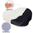 thumbnail image 4 of Deago Memory Foam Seat Cushion for Office Chair & Car, Ergonomic Cushions Pad Pillow for Pressure Relief Sciatica & Pain Relief for Long Sitting (Black), 4 of 9